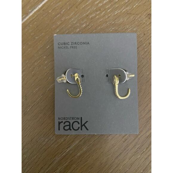 NEW Nordstrom cubic zirconia hoops - Picture 1 of 3